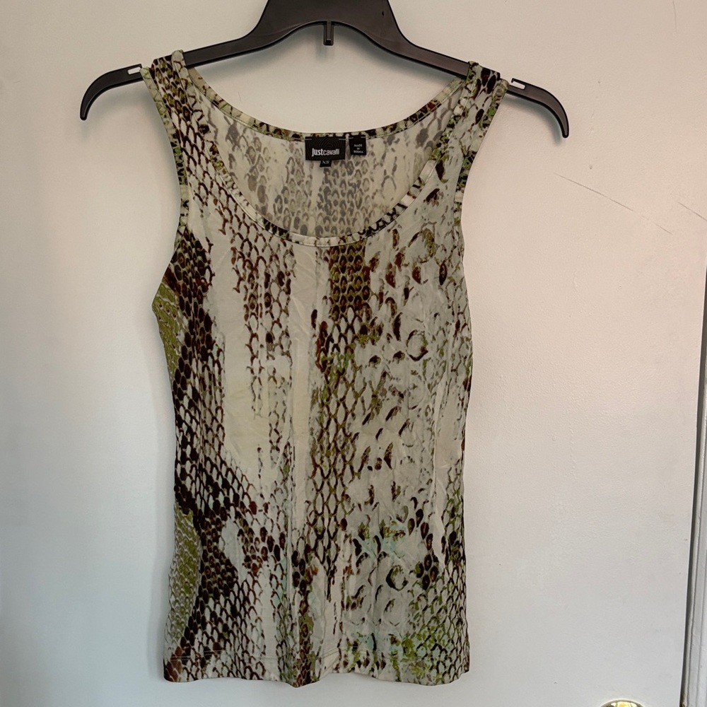 Just Cavalli Y2K Animal Print Tank Top XS